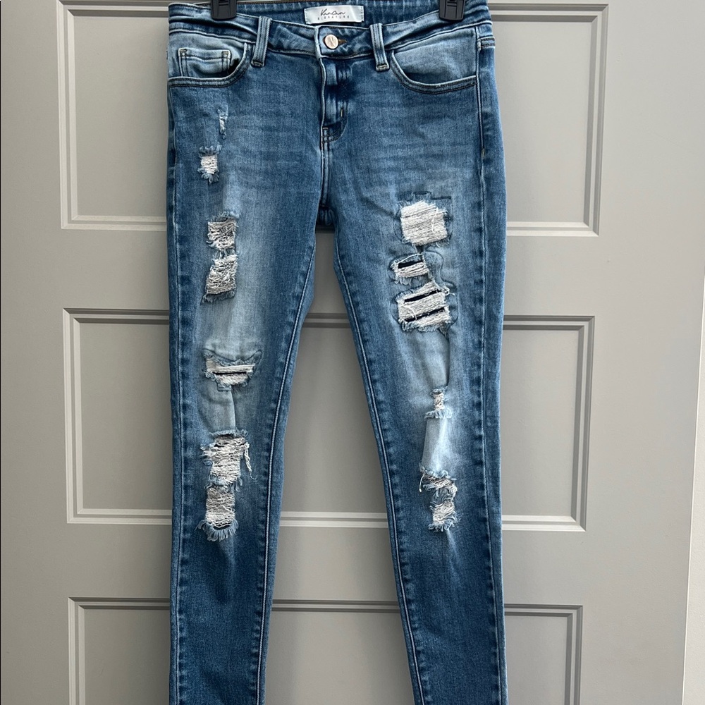 KanCan Ripped Blue Skinny Jeans
